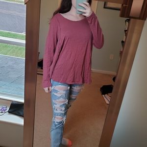 Boho long sleeve flow shirt